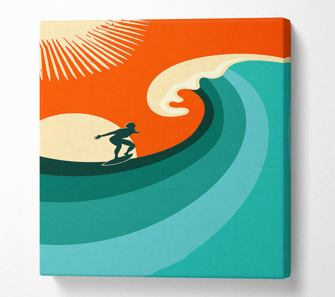  A Canvas Print of Surfers Wave Canvas Wall Art