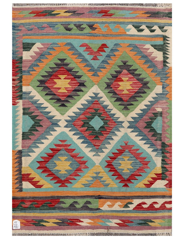 Maimana Afghanistan Kilim Rug - 145 x98 cm