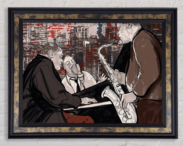 Playing The Blues Framed Print