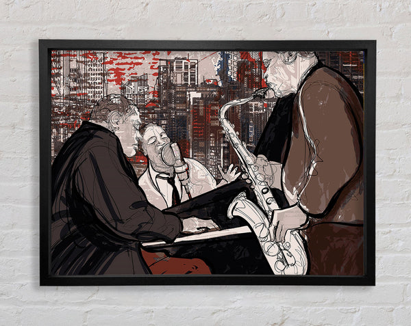 Playing The Blues Framed Print