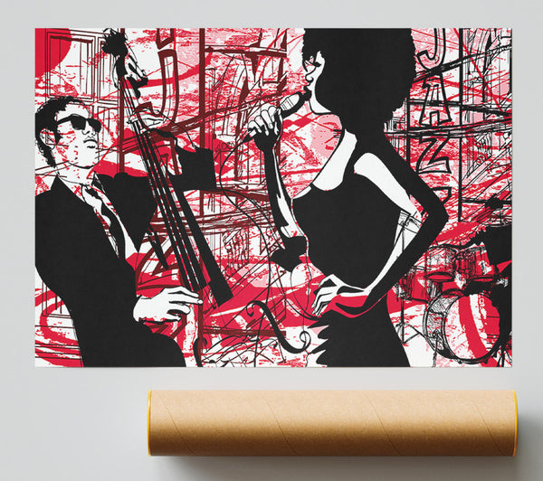 Red Soul Singer Print