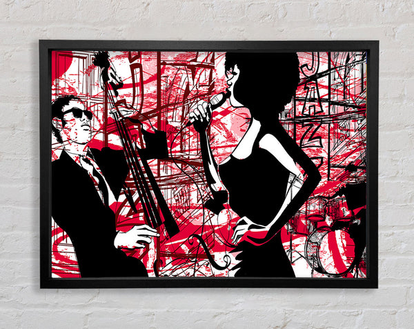 Red Soul Singer Framed Print