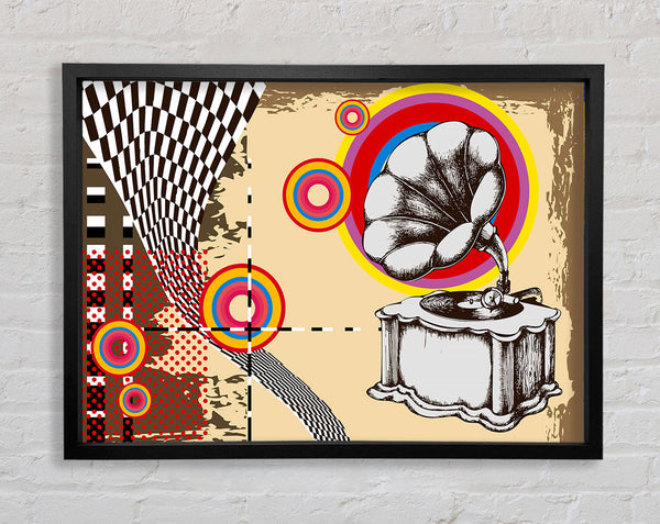Old Record Player Framed Print