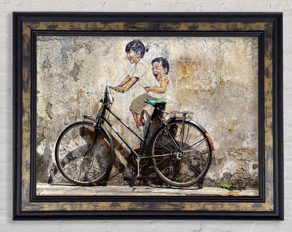 Fun On The Bike Framed Print