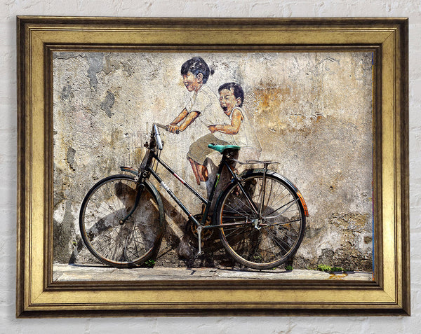 Fun On The Bike Framed Print