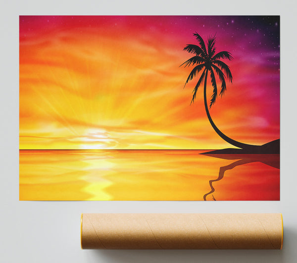 Ripples Of The Ocean Sunset Giclee Print