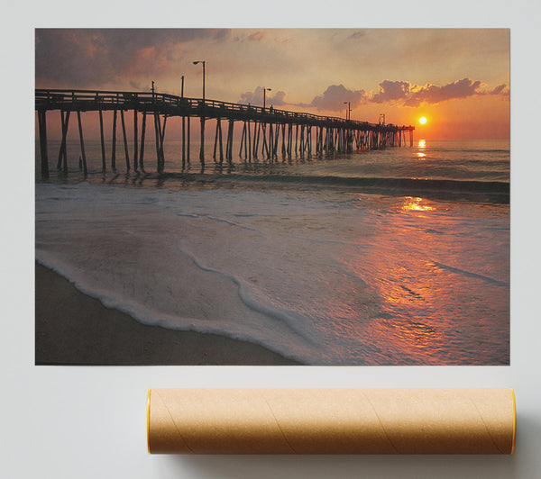 Sunset Pier Giclee Print