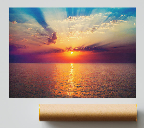 Sunrays Over The Ocean Giclee Print