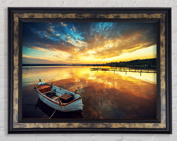 Reflections Of The Sailboat Sky Framed Print