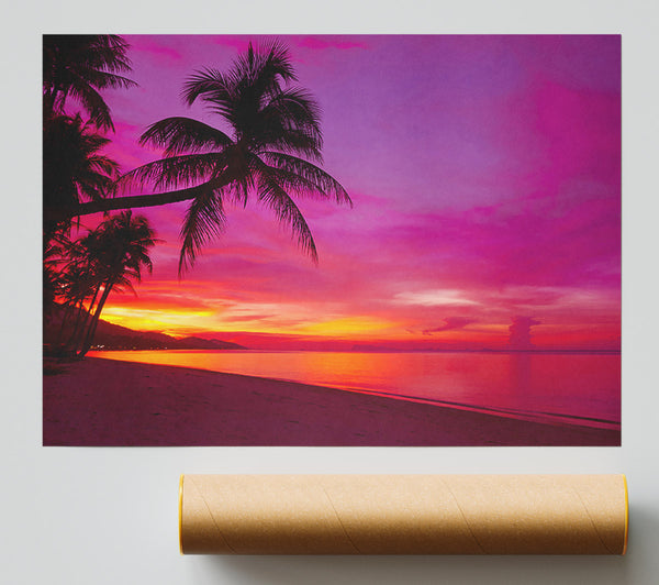 Perfect Pink Sunset Skies Poster