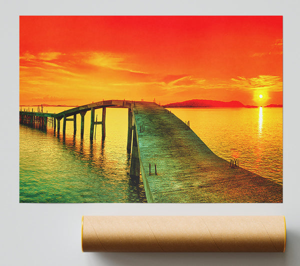 The Old Fishing Pier Poster