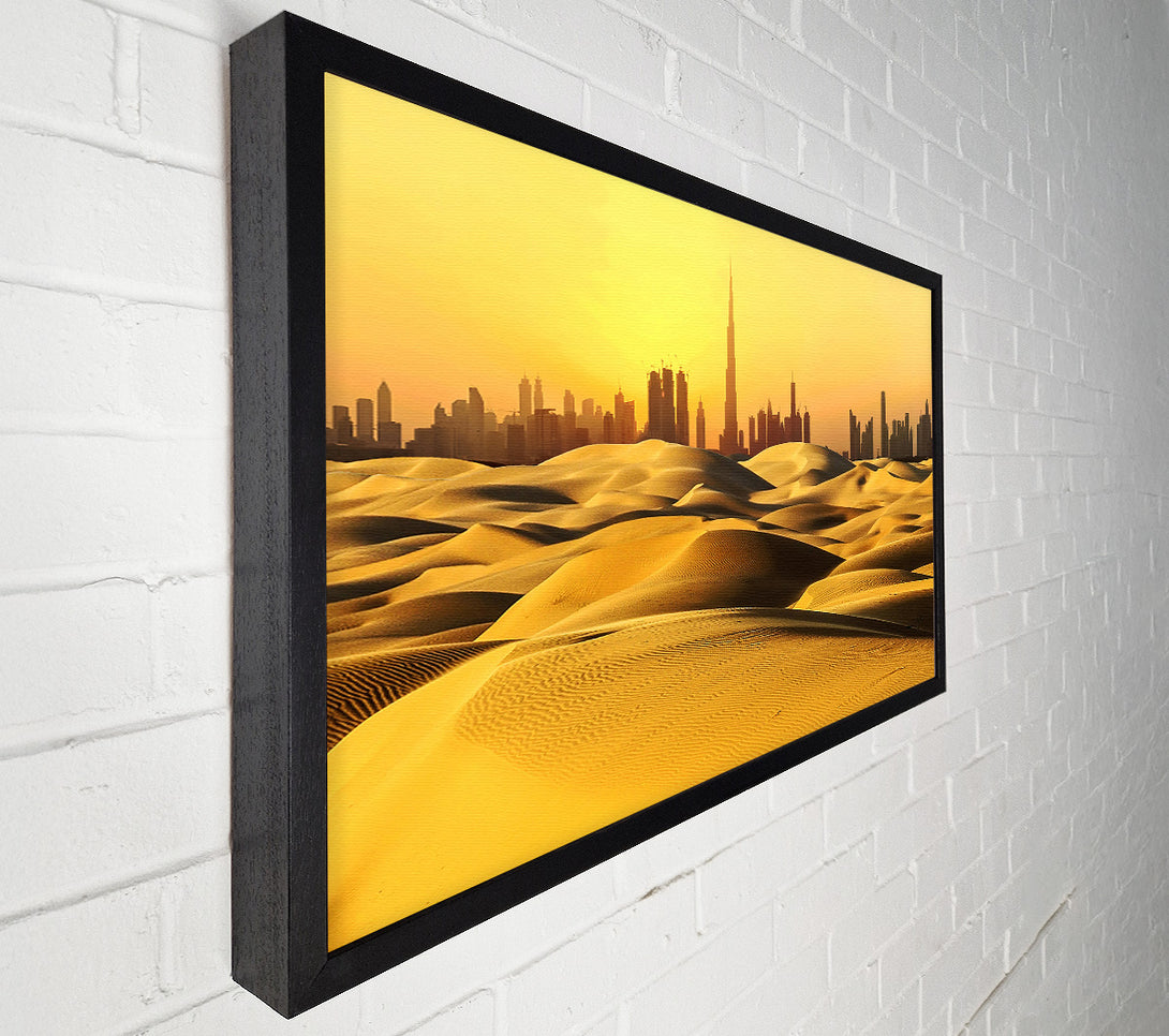  A Canvas Print of Burj Khalifa Golden Sunset Canvas Art
