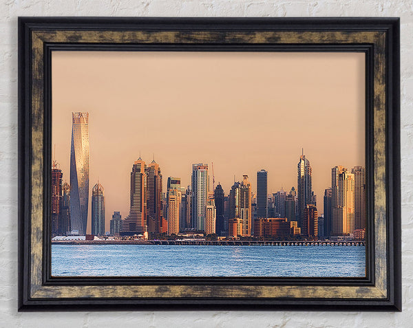 Infinity Tower Sunset Framed Print