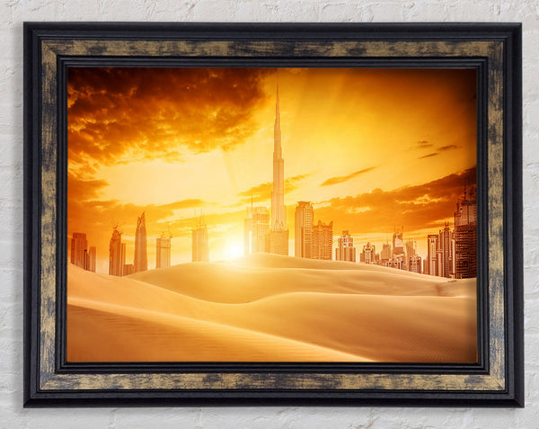 Stunning Burj Khalifa Tallest Building In The World Framed Print