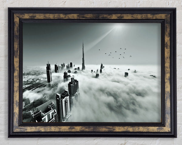 City In The Heavens Framed Print