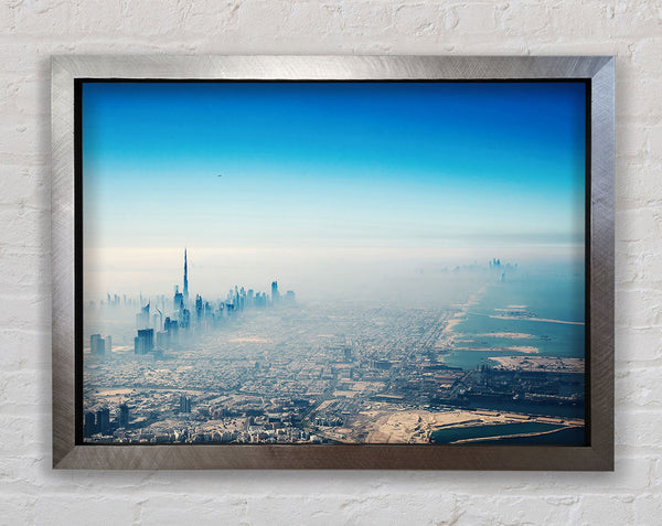 Mist Of The Morning City Framed Print