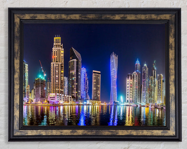 Cayan Tower Blues Framed Print