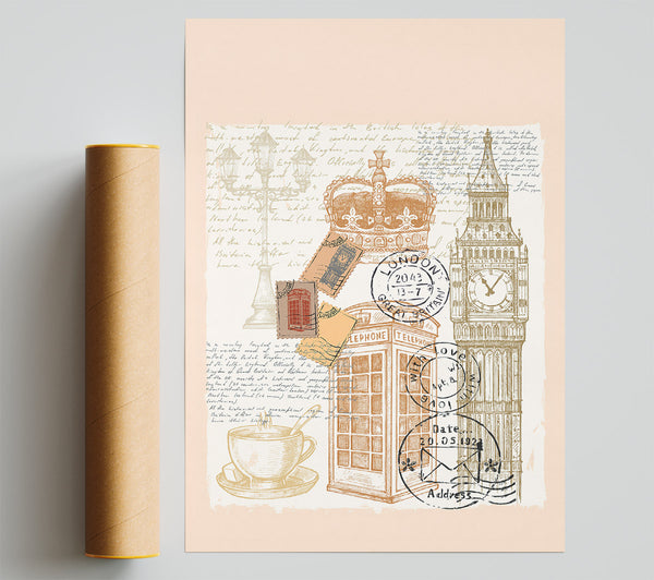Passport Stamps Giclee Print