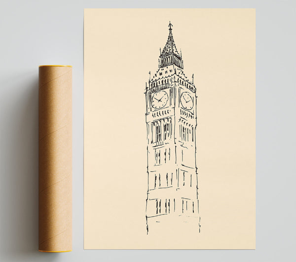 Big Ben Sketch 1 Print