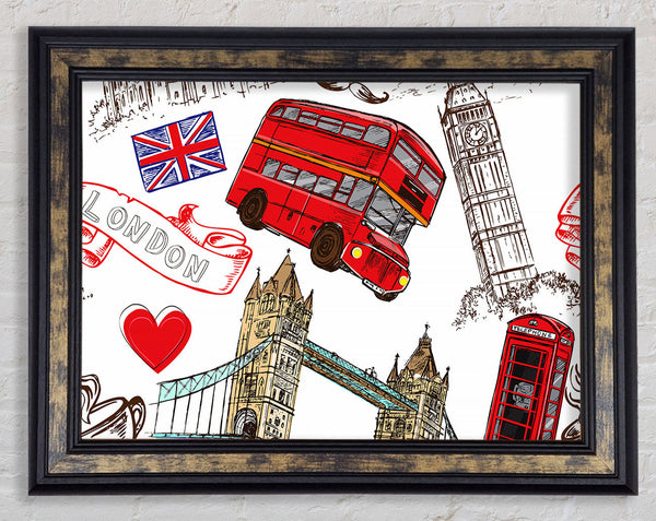 Attractions Of The City 6 Framed Print