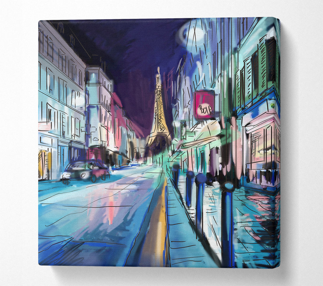  A Canvas Print of Eiffel Tower Streets 15 Canvas Print