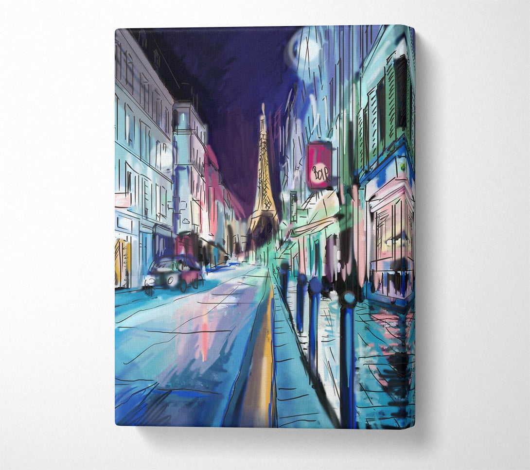  A Canvas Print of Eiffel Tower Streets 15 Canvas Print