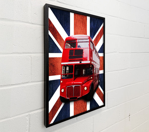 Red Bus On The British Flag