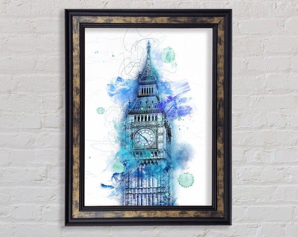 Watercolour Big Ben 1 Framed Print