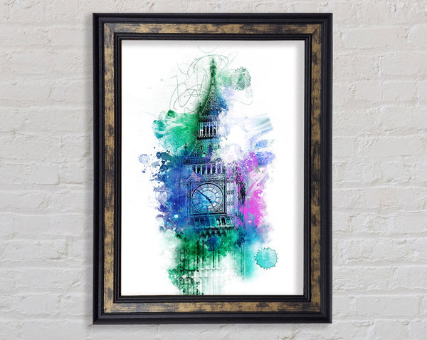 Watercolour Big Ben 3 Framed Print