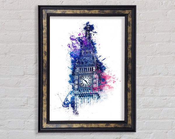 Watercolour Big Ben 4 Framed Print