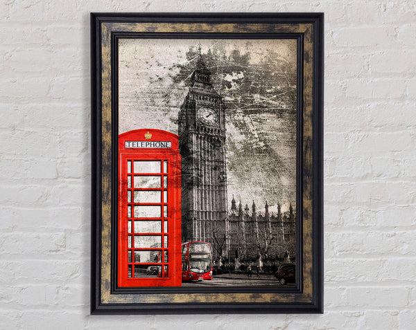 Retro Big Ben Framed Print