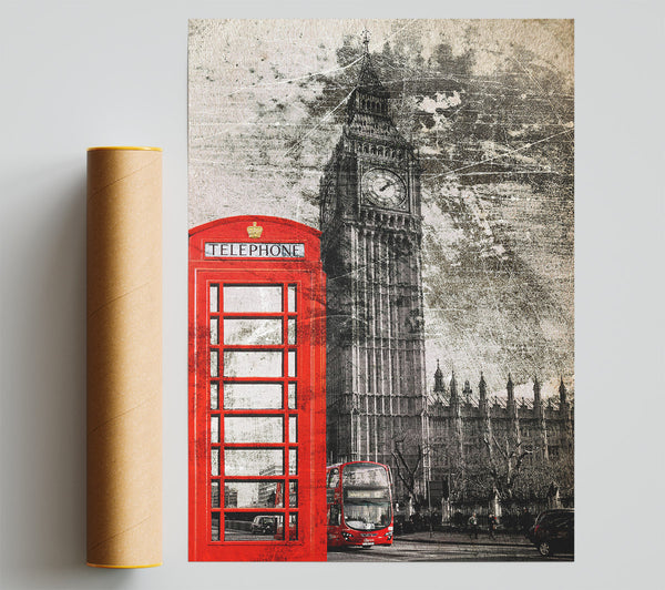 Retro Big Ben Giclee Print