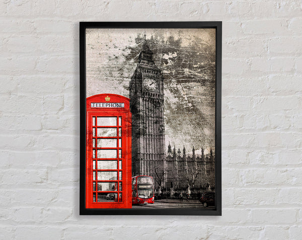 Retro Big Ben Framed Print