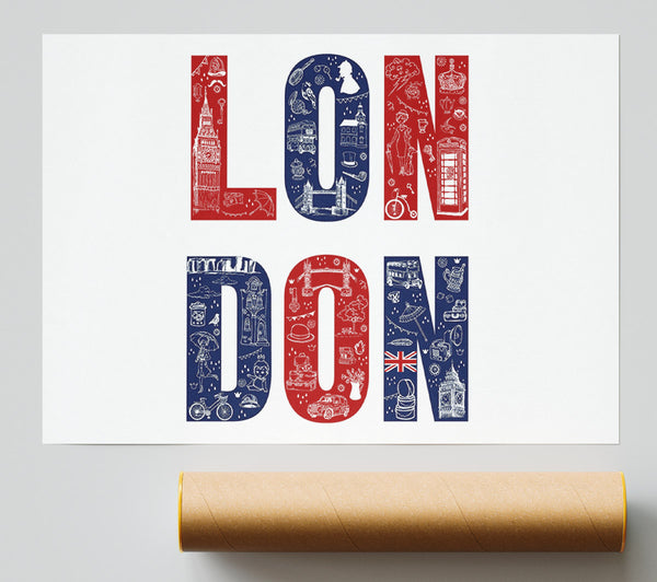 Red White And Blue Giclee Print