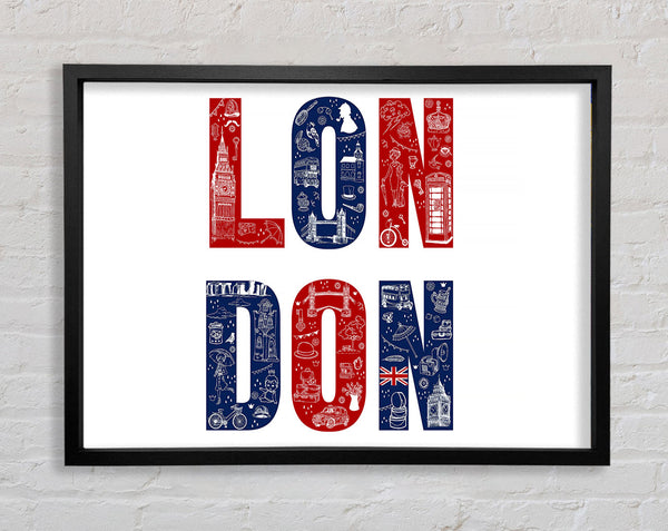 Red White And Blue Framed Print