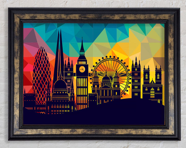 Rainbow London Splash 4 Framed Print