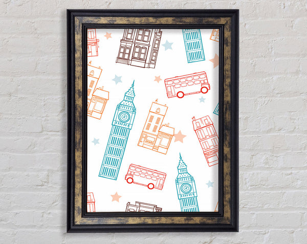 City Stars Framed Print