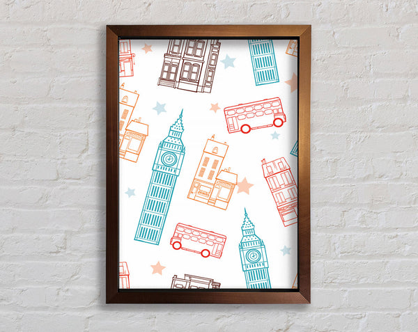 City Stars Framed Print