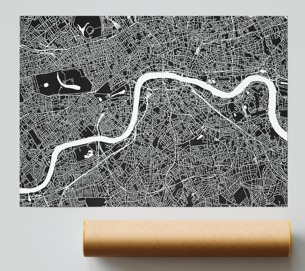 The Map Of London Thames 5 Print
