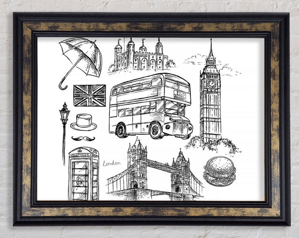 Attractions Of The City 9 Framed Print