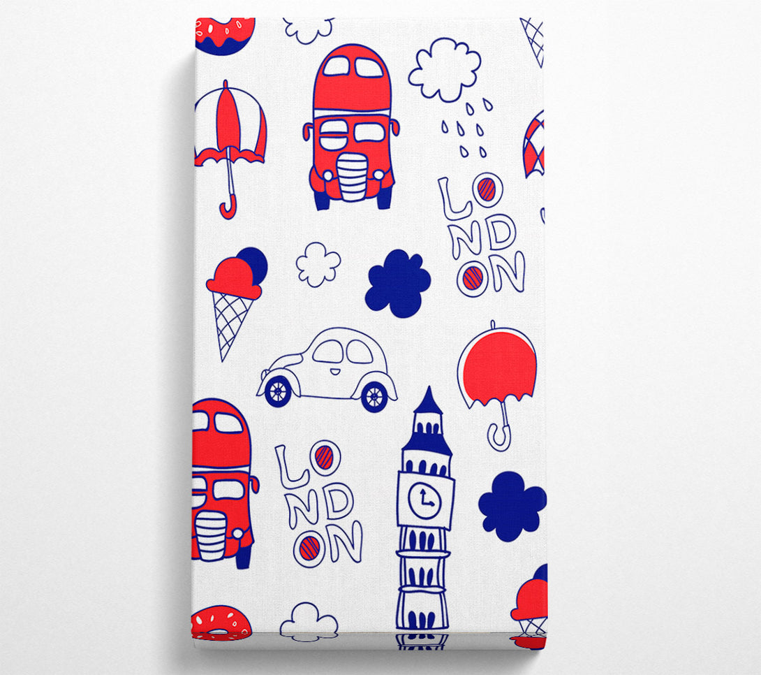  A Canvas Print of Red White And Blue 2 Canvas Wall Art
