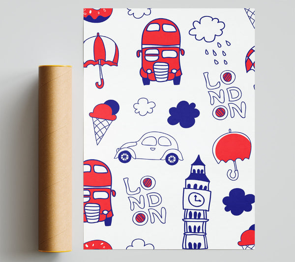 Red White And Blue 2 Giclee Print