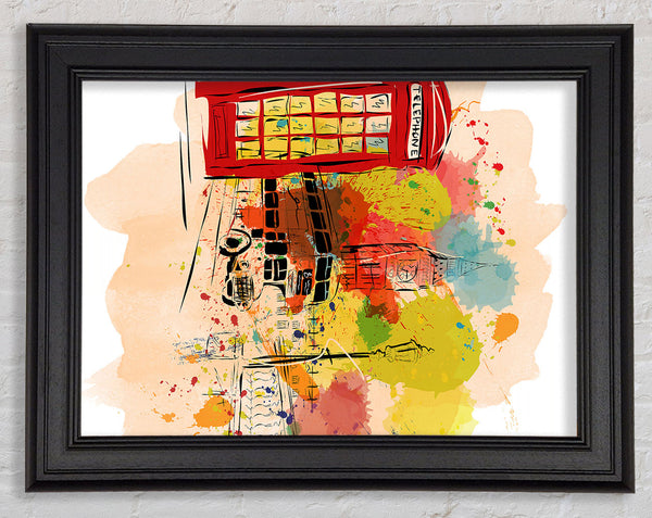 Funky Iconic City Framed Print
