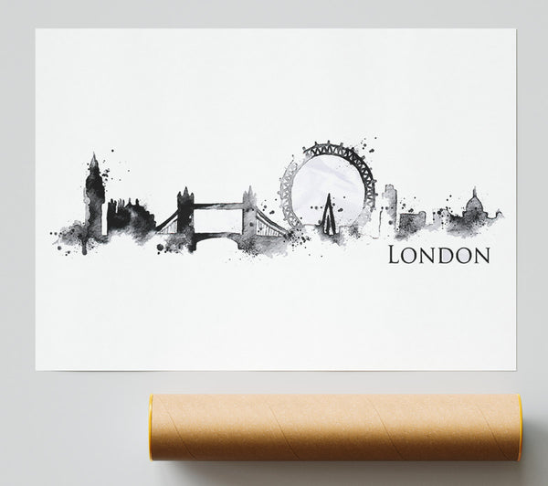 Black Splash City Poster