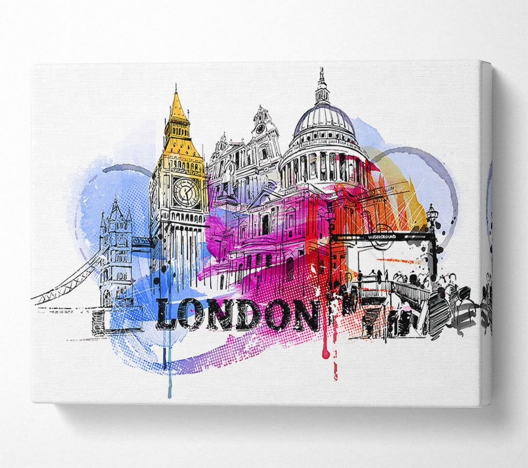  A Canvas Print of London Iconic Places Canvas Art