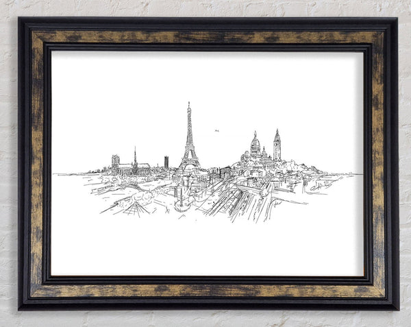Eiffel Tower Over The City 11 Framed Print