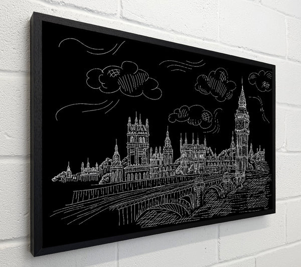 Houses Of Parliament And Big Ben Outline