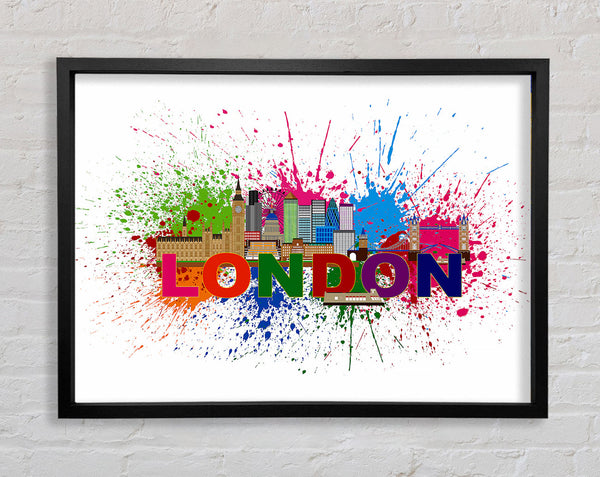 Rainbow London Splash 3 Framed Print