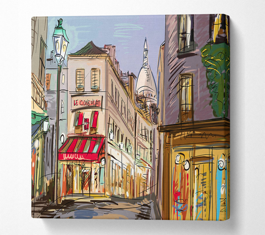  A Canvas Print of City Streets 4 Canvas Print
