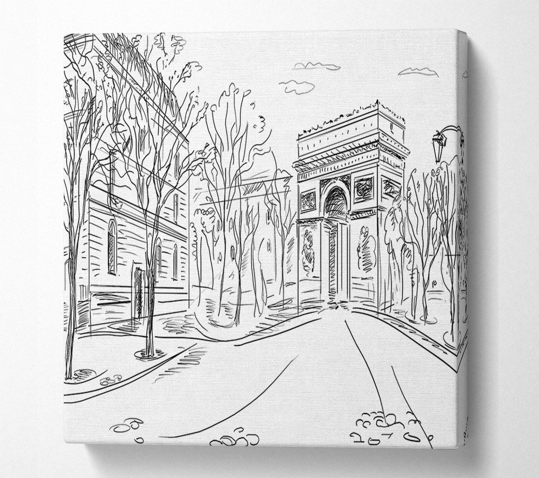  A Canvas Print of Arc De Triomphe 1 Canvas Print